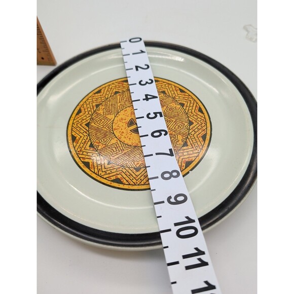 Set Of 2 Aztec Gold  Designer’s Collection Dinner  Plates Japan - Picture 6 of 6